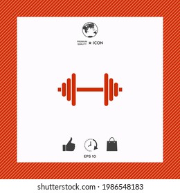 Icono de símbolo Barbell. Elemento para su diseño