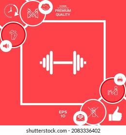 Barbell symbol icon. Element for your design