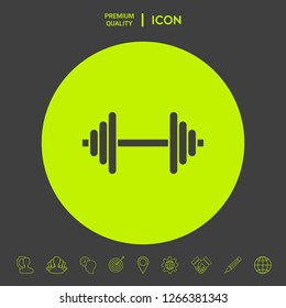 Barbell symbol icon. Graphic elements for your design