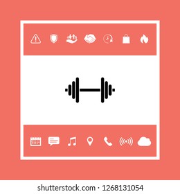 Barbell symbol icon. Graphic elements for your design
