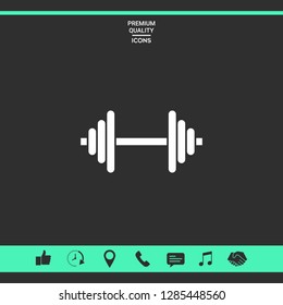 Barbell symbol icon. Graphic elements for your design