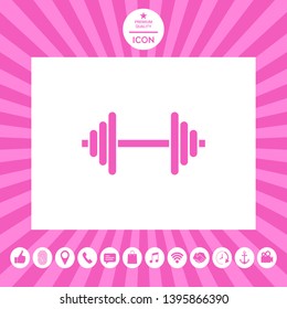 Barbell symbol icon. Graphic elements for your design