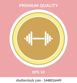 Barbell symbol icon. Graphic elements for your design
