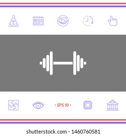 Barbell symbol icon. Graphic elements for your design