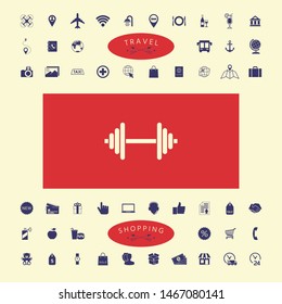 Barbell symbol icon. Graphic elements for your design