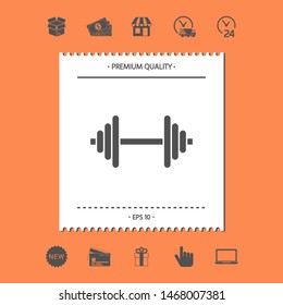 Barbell symbol icon. Graphic elements for your design