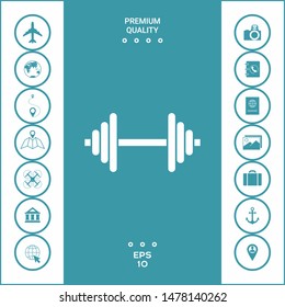 Barbell symbol icon. Graphic elements for your design