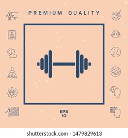 Barbell symbol icon. Graphic elements for your design