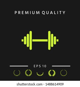 Barbell symbol icon. Graphic elements for your design