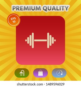 Barbell symbol icon. Graphic elements for your design