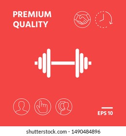 Barbell symbol icon. Graphic elements for your design