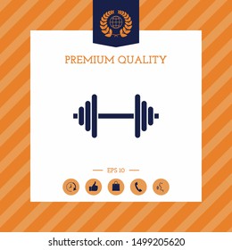 Barbell symbol icon. Graphic elements for your design