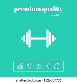 Barbell symbol icon. Graphic elements for your design