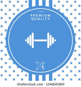 Barbell symbol icon. Graphic elements for your design