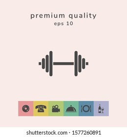 Barbell symbol icon. Graphic elements for your design