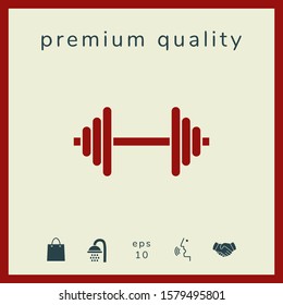 Barbell symbol icon. Graphic elements for your design