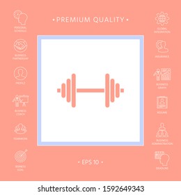 Barbell symbol icon. Graphic elements for your design