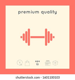 Barbell symbol icon. Graphic elements for your design