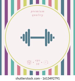 Barbell symbol icon. Graphic elements for your design