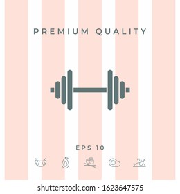 Barbell symbol icon. Graphic elements for your design