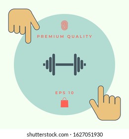Barbell symbol icon. Graphic elements for your design