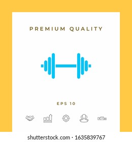 Barbell symbol icon. Graphic elements for your design