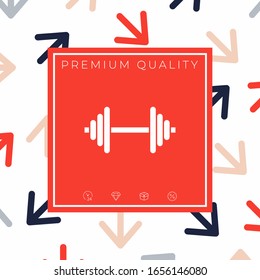 Barbell symbol icon. Graphic elements for your design
