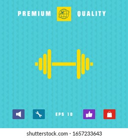Barbell symbol icon. Graphic elements for your design