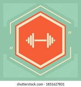 Barbell symbol icon. Graphic elements for your design
