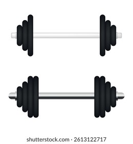 Barbell. Vector clip art isolated on white background.