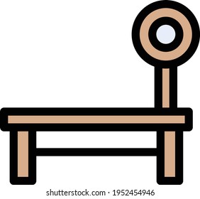 icono de línea de color de vector de barbecho