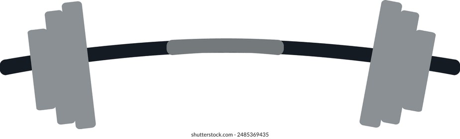 Vector Barbell. Ilustración plana del equipo del gimnasio.