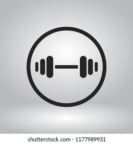 barbell vector icon 10 eps