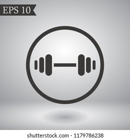barbell vector icon 10 eps