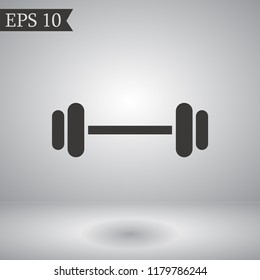 barbell vector icon 10 eps