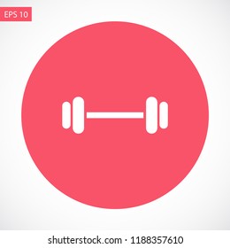 barbell vector icon 10 eps
