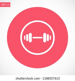 barbell vector icon 10 eps