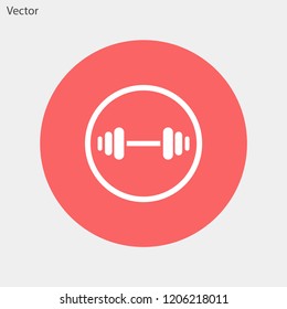 barbell vector icon 10 eps