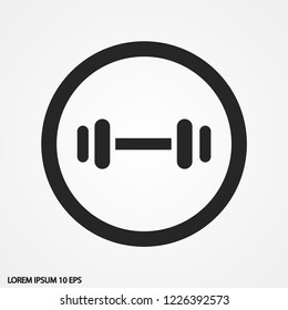 barbell vector icon 10 eps
