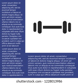 barbell vector icon 10 eps