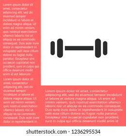 barbell vector icon 10 eps