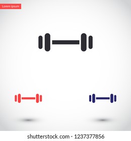 barbell vector icon 10 eps