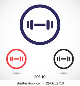 barbell vector icon 10 eps