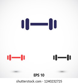 barbell vector icon 10 eps