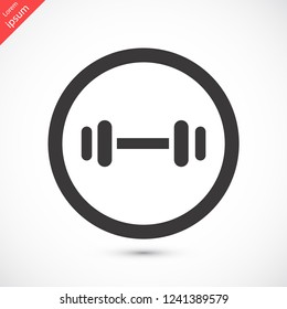 barbell vector icon 10 eps