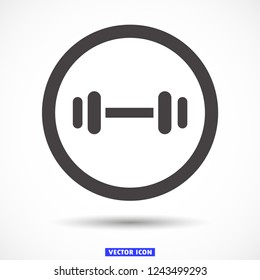barbell vector icon 10 eps