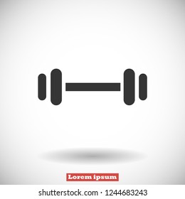 barbell vector icon 10 eps