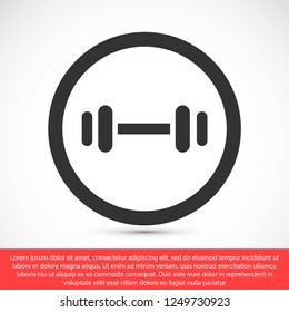 barbell vector icon 10 eps