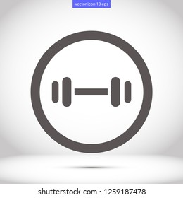 barbell vector icon 10 eps