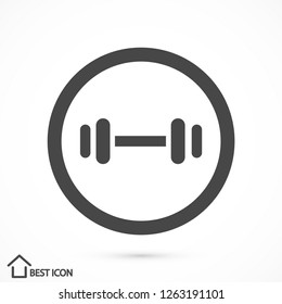 barbell vector icon 10 eps